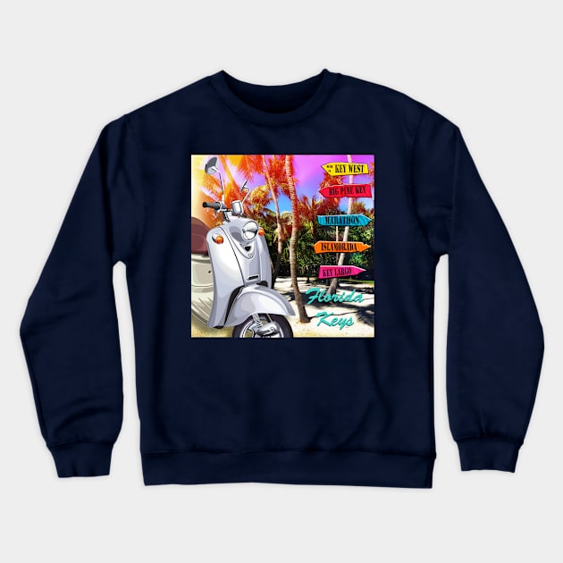 Scooting The Keys Crewneck Sweatshirt by CreativePhil